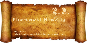 Miserovszki Mihály névjegykártya